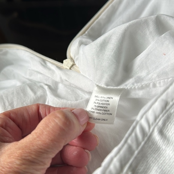 White house/black market Linen Maxi skirt Womens 10 lined Mermaid crochet Boho - Picture 9 of 10